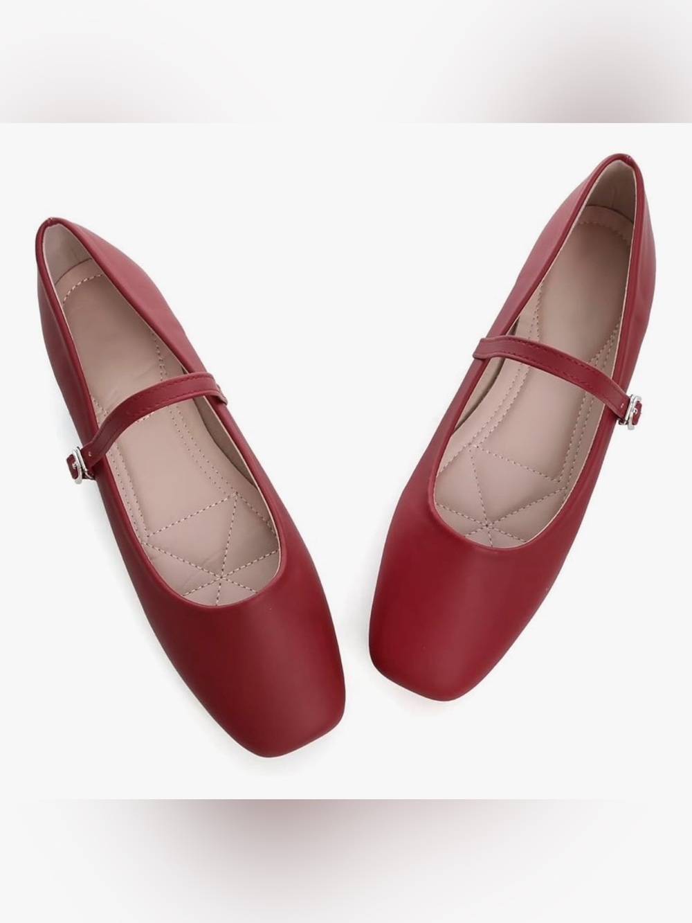 Trending Mary Jane Flats in Red - Picture 2 of 5